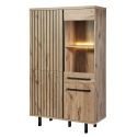 Séjour complet avec buffet 4P aspect bois Canyon décor tasseaux - BARTON