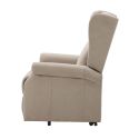 Fauteuil releveur relax électrique tissu waterproof beige - ALCANTI