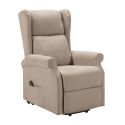Fauteuil releveur relax électrique tissu waterproof beige - ALCANTI