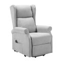 Fauteuil releveur relax électrique tissu waterproof gris clair - ALCANTI