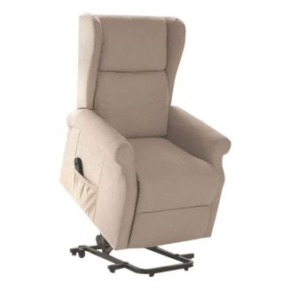 Fauteuil releveur relax électrique tissu waterproof beige - ALCANTI