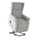 Fauteuil releveur relax électrique tissu waterproof gris clair - ALCANTI