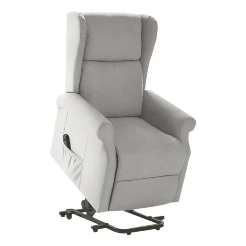 Fauteuil releveur relax électrique tissu waterproof gris clair - ALCANTI