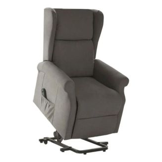Fauteuil releveur relax électrique tissu waterproof gris foncé - ALCANTI