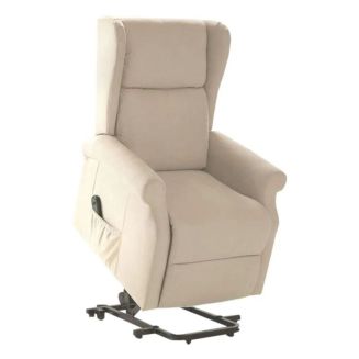 Fauteuil releveur relax électrique tissu waterproof ivoire - ALCANTI