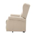 Fauteuil releveur relax électrique tissu waterproof ivoire - ALCANTI
