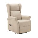 Fauteuil releveur relax électrique tissu waterproof ivoire - ALCANTI