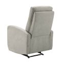Fauteuil relax électrique tissu waterproof gris clair - MERIAL