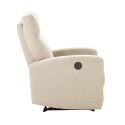 Fauteuil relax électrique tissu waterproof ivoire - MERIAL
