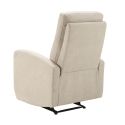 Fauteuil relax électrique tissu waterproof ivoire - MERIAL