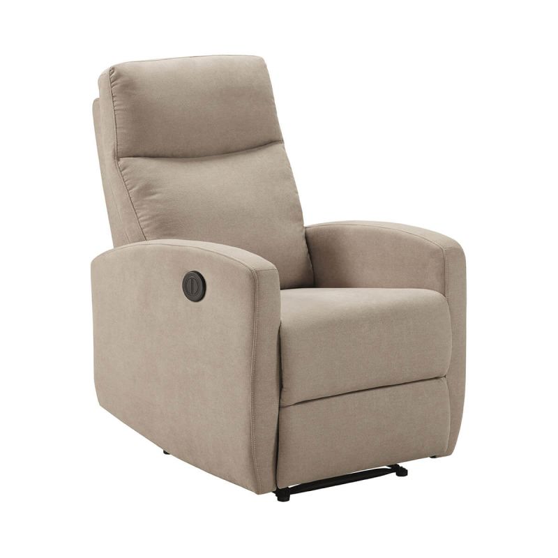 Fauteuil relax électrique tissu waterproof beige - MERIAL