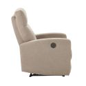 Fauteuil relax électrique tissu waterproof beige - MERIAL