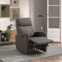 Fauteuil relax électrique tissu waterproof gris foncé - MERIAL