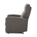 Fauteuil relax électrique tissu waterproof gris foncé - MERIAL