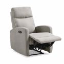 Fauteuil relax manuel tissu waterproof gris clair - MERIAL