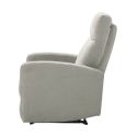 Fauteuil relax manuel tissu waterproof gris clair - MERIAL