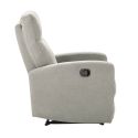 Fauteuil relax manuel tissu waterproof gris clair - MERIAL