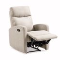 Fauteuil relax manuel tissu waterproof ivoire - MERIAL