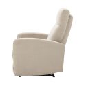 Fauteuil relax manuel tissu waterproof ivoire - MERIAL