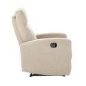 Fauteuil relax manuel tissu waterproof ivoire - MERIAL