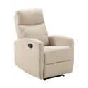 Fauteuil relax manuel tissu waterproof ivoire - MERIAL