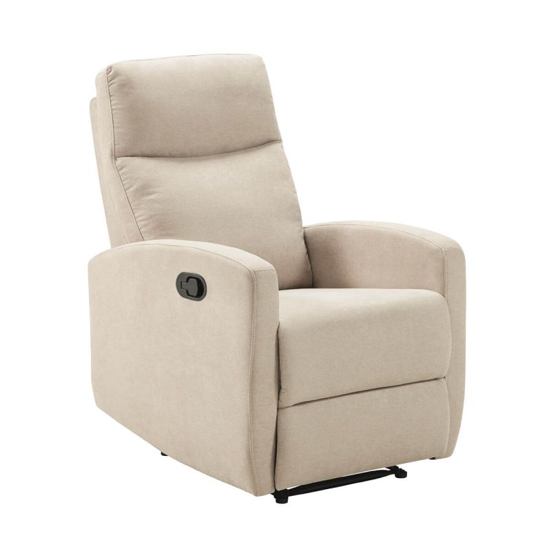 Fauteuil relax manuel tissu waterproof ivoire - MERIAL