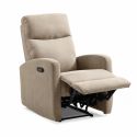 Fauteuil relax manuel tissu waterproof beige - MERIAL