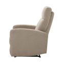 Fauteuil relax manuel tissu waterproof beige - MERIAL