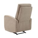 Fauteuil relax manuel tissu waterproof beige - MERIAL