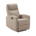Fauteuil relax manuel tissu waterproof beige - MERIAL