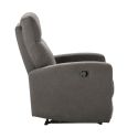 Fauteuil relax manuel tissu waterproof gris foncé - MERIAL