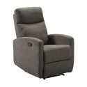 Fauteuil relax manuel tissu waterproof gris foncé - MERIAL
