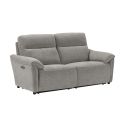 Canapé 3 places électrique relax zéro gravity tissu gris chiné - BALCO