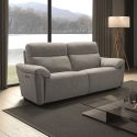 Canapé 3 places électrique relax zéro gravity tissu gris chiné - BALCO