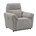 Fauteuil électrique relax zéro gravity tissu gris chiné - BALCO