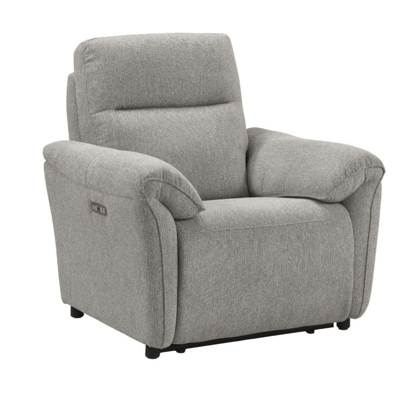 Fauteuil électrique relax zéro gravity tissu gris chiné - BALCO