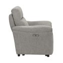 Fauteuil électrique relax zéro gravity tissu gris chiné - BALCO