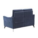 Canapé 2 places fixe tissu waterproof bleu - GARIOS