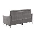 Canapé 3 places élec relax zéro gravity tissu waterproof gris - GARIOS