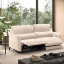 Canapé 3 places élec relax zéro gravity tissu waterproof beige - GARIOS