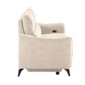 Canapé 3 places élec relax zéro gravity tissu waterproof beige - GARIOS