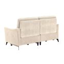 Canapé 3 places élec relax zéro gravity tissu waterproof beige - GARIOS
