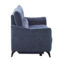 Canapé 3 places élec relax zéro gravity tissu waterproof bleu - GARIOS