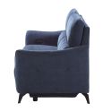 Canapé 3 places élec relax zéro gravity tissu waterproof bleu - GARIOS