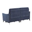 Canapé 3 places élec relax zéro gravity tissu waterproof bleu - GARIOS