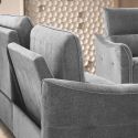 Canapé 3 places élec relax zéro gravity tissu waterproof gris - GARIOS