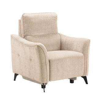 Fauteuil électrique relax zéro gravity tissu waterproof beige - GARIOS