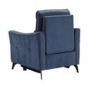 Fauteuil électrique relax zéro gravity tissu waterproof bleu - GARIOS