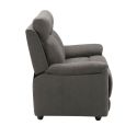 Canapé 2 places fixe tissu waterproof gris - BRIANA