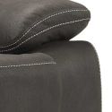 Fauteuil relax manuel tissu aspect peau gris - ADOLIS